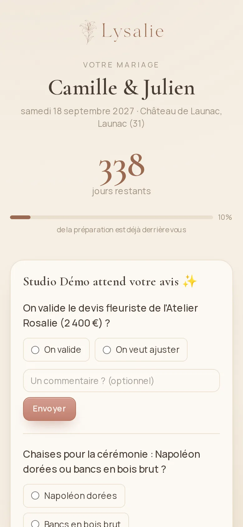 Espace couple sur téléphone